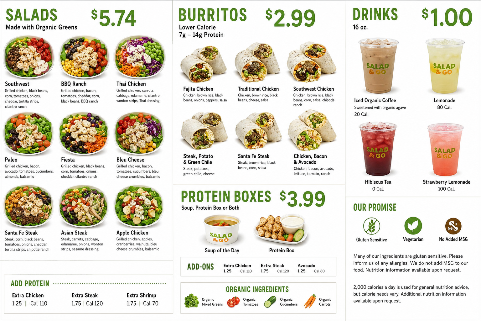 salad and go menu